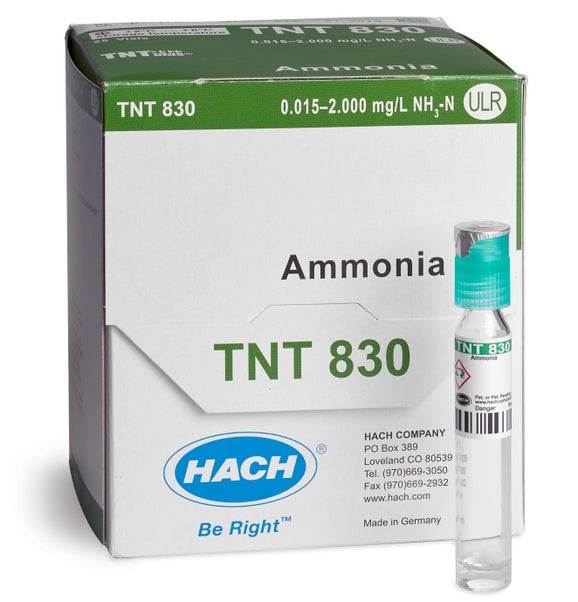 Ammonia TNTplus Vial Test, ULR (0.015 - 2.00 mg/L NH₃-N), 25 Tests