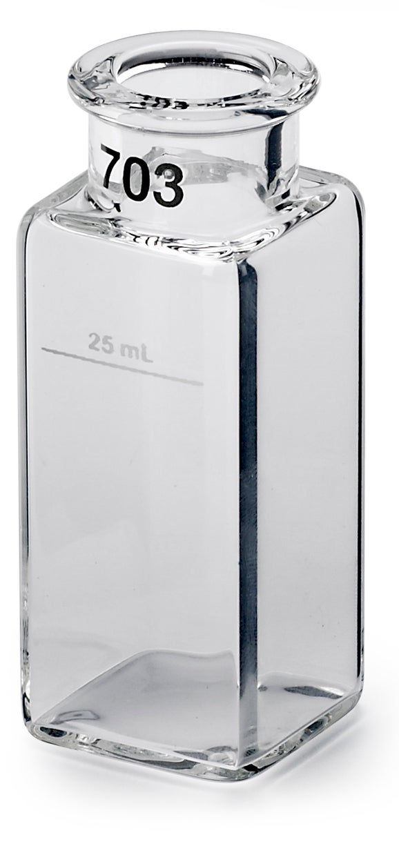 Sample cell: 1" square glass 25 mL, matched pair