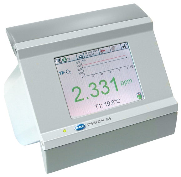 Orbisphere 510 Controller O₂ (EC), Panel Mount, 100-240 VAC, 0/4-20mA, External Pressure Sensor Connection