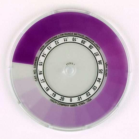 Iron Ferrozine Color Disc, Low Range, Indoor Light.