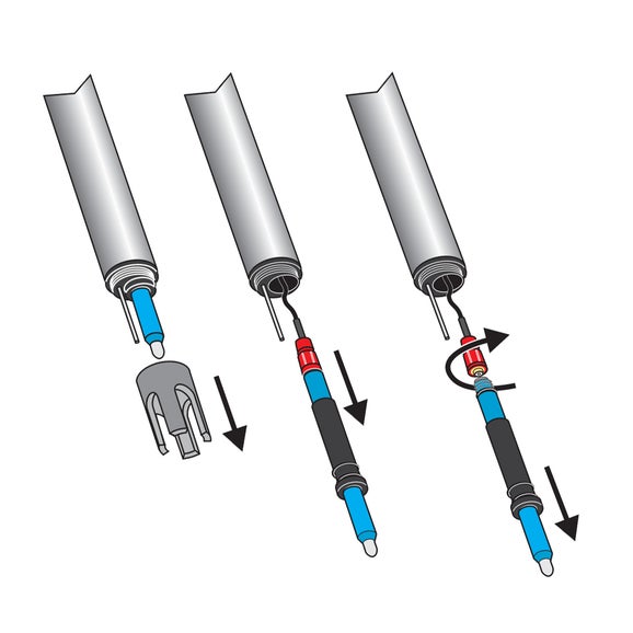 Replacement pH electrode for digital 1200-S sc pH sensor